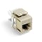 Leviton 1-Port Mod Jack 110 8W8P Utp, T568A/B Cat6 Quickport, Extreme 6+ Ivory 61110-RI6 - alternate 1